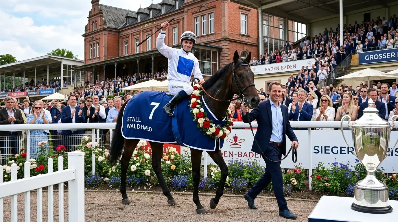 Deutsches Derby Wetten — Siegerehrung in Hamburg-Horn