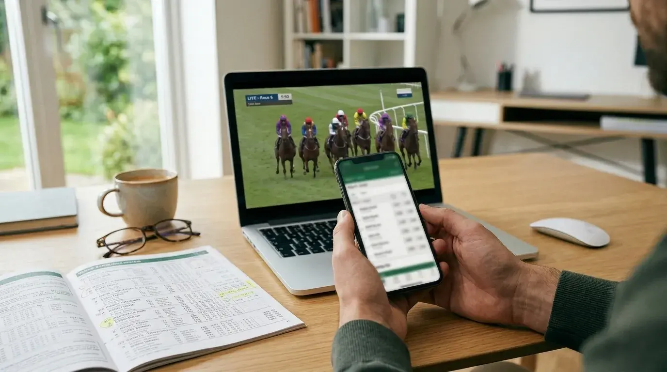 Pferdewetten Online — digitale Wettplattform auf Smartphone und Laptop